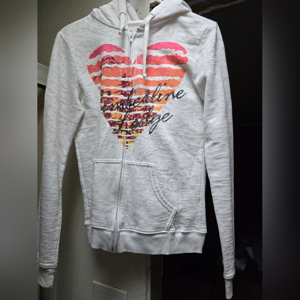 White Graphic Hoodie Timberline Lodge